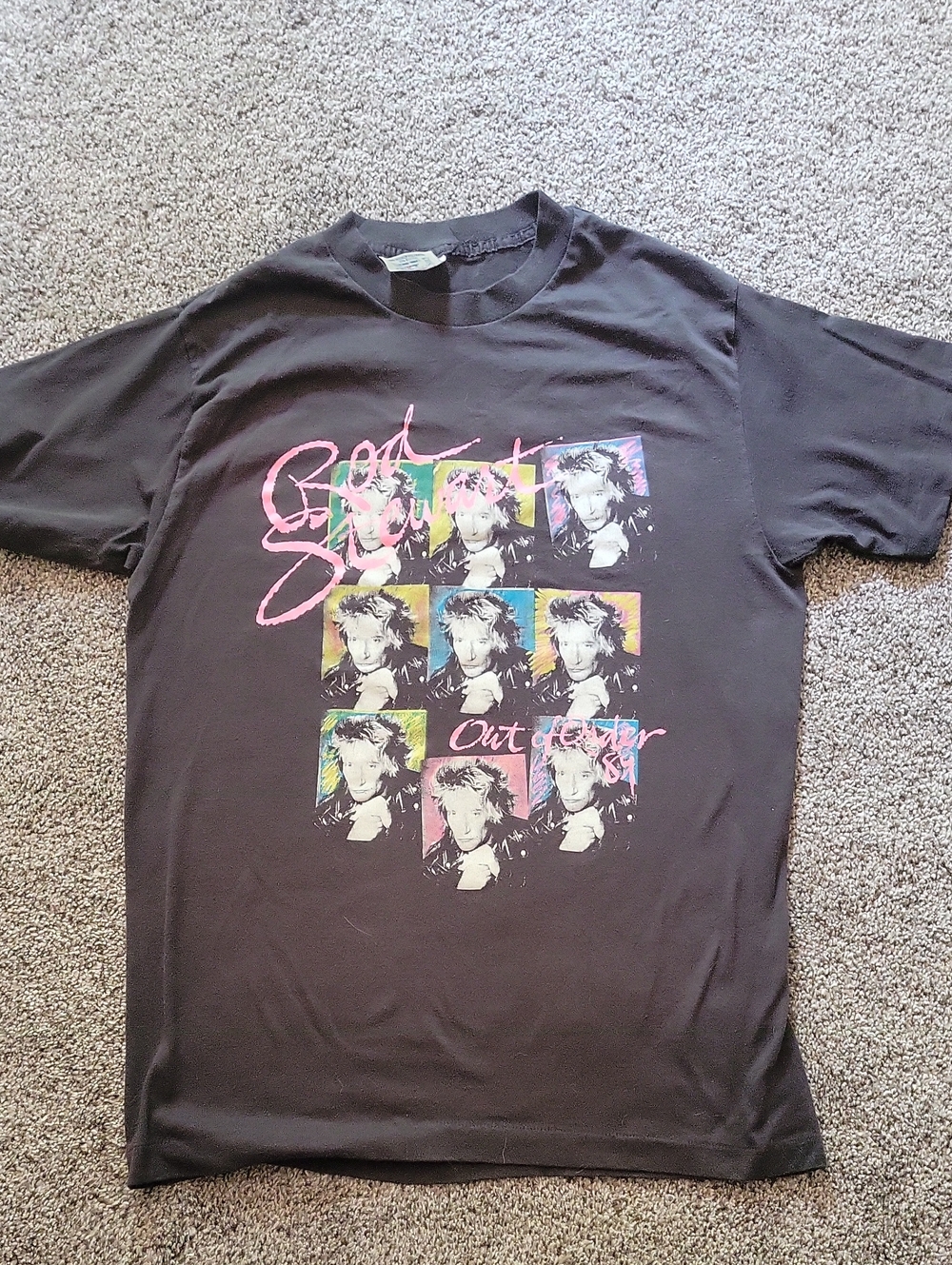 Vintage Tee Jays Rod Stewart 1989 Concert T-shirt